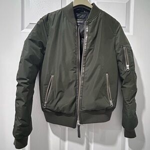 Women Mackage Green Bomber Jacket